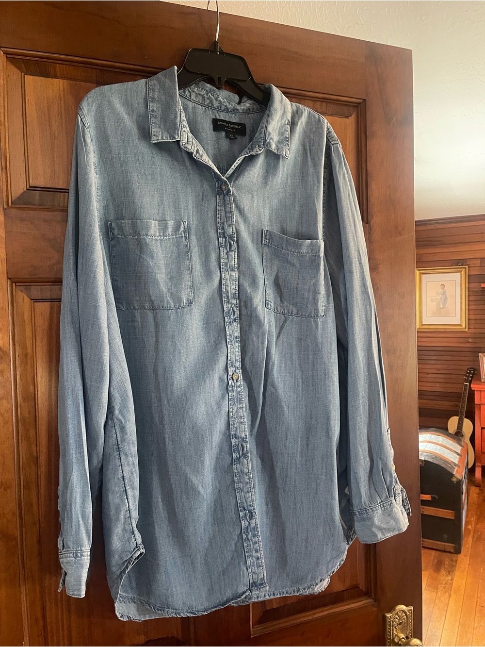 Banana Republic Light Blue Denim Button-Down Shirt